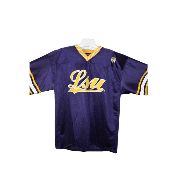 LSU Football Jersey Men's Sz L Purple Shirt Gold Letters Captivating Apparel #32 - Picture 2 of 9